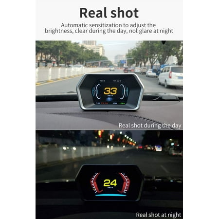 Car Truck OBD2 HUD GPS Speedometer iKiKin M7 Dual Mode Windshield Projector Car HUD Display for All Cars and Trucks Car Head Up Display